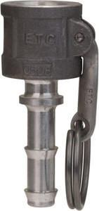 EVER-TITE Coupling 6" Cam & Groove Female Coupler Hose Shank Part C, Stainless Steel, 75 Max psi, for Suction & Discharge Hose 360CSS - 48492334