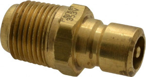 Coilhose Pneumatics 3/8-18" NPT, 3/8" Body Diam, Coolant & Fluid Line Male Connectors Brass 6-353V - 79804175