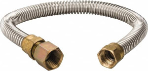 Dormont 1/2" Inlet, 1/2" Outlet FIP x MIP Gas Connector 18" Long, 3/8" Hose ID 20-3132-18 - 37029105