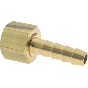Dixon Valve & Coupling 1/4 NPSM Thread Hose Barb Gasket Seat x Female NPSM Swivel Connector 1/4" ID Hose, Brass 1260404C - 48756985