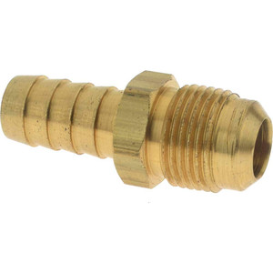 Dixon Valve & Coupling 3/4 UNF Thread Hose Barb x Male 45° SAE Connector 1/2" ID Hose x 1/2" OD Hose, Brass 1420812C - 48757496