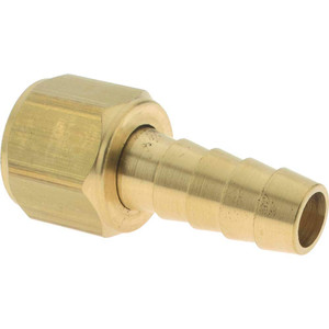 Dixon Valve & Coupling 9/16 UNF Thread Hose Barb x Female 37° JIC Swivel Connector 3/8" ID Hose x 3/8" OD Hose, Brass MSC1450609K - 48757975