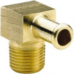 Parker Hannifin 1/2 NPT Thread Hose Barb x Male NPT 90° Elbow 5/8" ID Hose, Brass 269HB-10-8 - 01045954