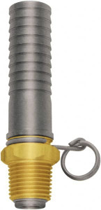 SANI-LAV 1/2 NPT Thread Hose Barb x Male Swivel NPT Connector 5/8" ID Hose x 0.8" OD Hose, Brass N22 - 92439421