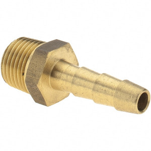 Value Collection 1/8 NPT Thread Hose Barb x Male NPT Connector 3/16" ID Hose, Brass 2750004640JP - 38208070