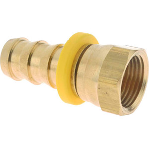 CerroBrass 5/8" ID 7/8 UNF Barbed Push On Female Connector 5/8" OD, Brass P-309-1010 - 48770655 CerroBrass 5/8" ID 7/8 UNF Barbed Push On Female Connector 5/8" OD, Brass P-309-1010 - 48770655