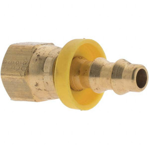 Parker Hannifin 1/4" ID 7/16-20 FSAE Barbed Push On Female Fitting Brass PP-00403 - 66455742