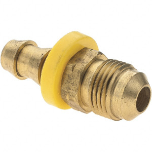 Value Collection 3/8" ID 3/8 UNF Barbed Push On Male Rigid Fitting Brass BD-11718-1 - 53580189