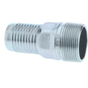 Campbell Fittings 1-1/2" Pipe ID, Threaded Combination Nipple for Hoses Plated Steel HAPS-6 - 48467948