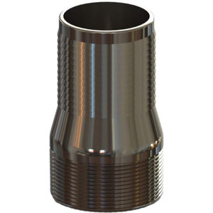 Campbell Fittings 4" Pipe ID, Threaded Combination Nipple for Hoses Plated Steel HAPS-16 - 48467989
