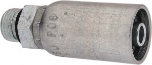 Eaton 9/16-18 Thread Straight Hydraulic Hose Fitting 3/8" Hose Diam 06Z-P06-BG - 06030324