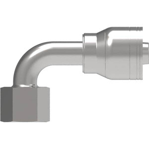 Eaton Hydraulic Hose Fittings & Couplings, Type: Female ORS Swivel Short Drop 90 Elbow, Hose Diameter: 1 (Inch), Hose Size: -10, Thread Size: 1-14, Thread Type: FOR-SEAL, Material: Carbon Steel 10Z-A30-BG - 14990915