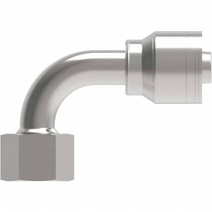 Eaton Hydraulic Hose Fittings & Couplings, Type: Female Swivel DIN 24 Seat 90 Light, Hose Diameter: 19/32 (Inch), Hose Size: -8, Thread Size: M22X1.5, Thread Type: Metric, Material: Carbon Steel 08Z-65D-BG - 19153311