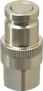 Parker Hannifin 3/8 Thread Steel Hydraulic Hose Valved Coupler 10,000 psi, 12 GPM 71-3N6-6F - 00469056
