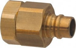 Parker Hannifin 1-1/4 Thread Brass Hydraulic Hose Valved Coupler 350 psi, 120 GPM BVHN20-20F - 00469650