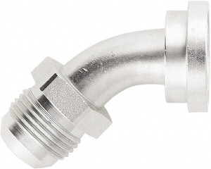 Parker Hannifin 1-5/8-12 Male SAE (JIC) 37° Flare Steel Hydraulic Hose SAE Code 61 Flange & 45° Elbow 1,800 psi, -24 Hose Size, 1 1/2" Hose Diam 17T3-24-20 - 31134976