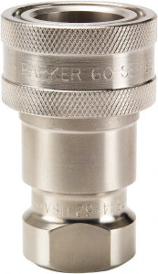 Parker Hannifin 1 NPTF 316 Stainless Steel Hydraulic Hose Female Pipe Thread Coupler 1,000 psi, 50 GPM SSH8-62 - 33838814 Parker Hannifin 1 NPTF 316 Stainless Steel Hydraulic Hose Female Pipe Thread Coupler 1,000 psi, 50 GPM SSH8-62 - 33838814