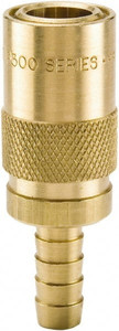Parker Hannifin Nonthreaded Brass Hydraulic Hose Hose Barb Coupler & Straight Fitting 200 psi, 12 GPM, 1/2" Hose Diam, Series Moldmate PC504 - 60572153