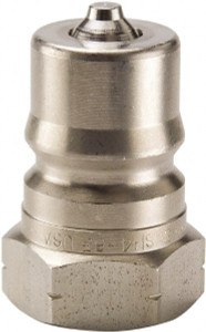 Parker Hannifin 1/4 NPTF 303 Stainless Steel Hydraulic Hose Female Pipe Thread Nipple 2,000 psi, 3 GPM SH2-63 - 64599582