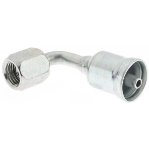 Parker Hannifin 7/16-20 Female SAE Steel Hydraulic Hose Female JIC Swivel & 45° Elbow -3 Hose Size, 3/16" Hose Diam 17926-4-4 - 66433228