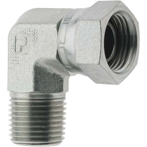 Parker Hannifin 1/2-14 Male NPTF Steel Hydraulic Hose Swivel 5,000 psi, -8 Hose Size, 1/2" Hose Diam KP61681 - 66436973