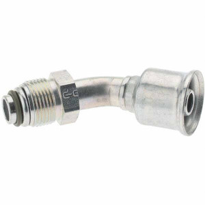 Parker Hannifin 3/4-18 Thread Steel Hydraulic Hose 45° Elbow -8 Hose Size, 13/32" Hose Diam KP103636 - 66442021