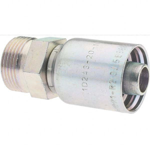 Parker Hannifin Male Metric Steel Hydraulic Hose Male Rigid Fitting -10 Hose Size, 5/8" Hose Diam BDPP-00479 - 66455593
