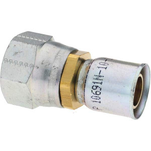Parker Hannifin 7/8-14 Female JIC Brass Hydraulic Hose Female JIC 37° Swivel & Straight Fitting -8 Hose Size, 1/2" Hose Diam PX-00030 - 66468646