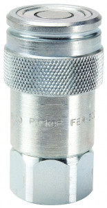 Parker Hannifin 1-1/16-12 SAE Steel Hydraulic Hose Female Straight Thread Coupler 3,625 psi FEM-621-12FO-NL - 71898464