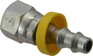 Parker Hannifin 7/16-20 JIC Hydraulic Hose Fitting -4 Hose Size, 1/4" Hose Diam 30682-4-4 - 80051873