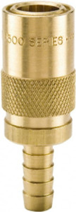 Parker Hannifin Nonthreaded Brass Hydraulic Hose Hose Barb Coupler & Straight Fitting 200 psi, 3 GPM, 5/16" Hose Diam, Series Moldmate PC205 - 85360956