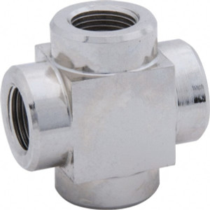 Value Collection 3/8 Female NPTF Nickel Plated Steel Hydraulic Hose Female Cross 10,000 psi, 6 GPM PS-MH-HPC1-094 - 42338046