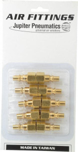 Value Collection 10 Piece 1/4" Body 1/4 NPT 215 psi Steel ARO Pneumatic Coupling Plug Set Contains 10 Female Connectors 2521682521JP - 72476336