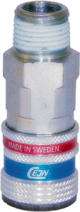 CEJN 1/4 Male NPT ARO Pneumatic Hose Safety Coupler Steel/Brass, 1/4" Body Diam 10 300 2452 - 46072781