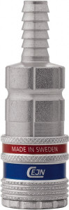 CEJN Hose Barb European High Flow Pneumatic Hose Safety Coupler Steel/Brass, 1/4" Body Diam, 3/8" Hose ID 10 320 2004 - 61733788