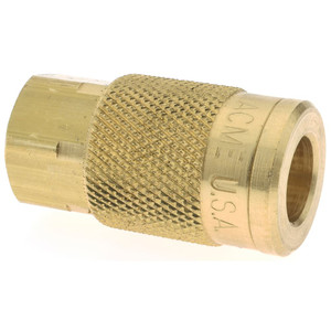 Coilhose Pneumatics 1/4 Female NPT Acme Pneumatic Hose Coupler Brass, 1/4" Body Diam A900B4F - 00342584