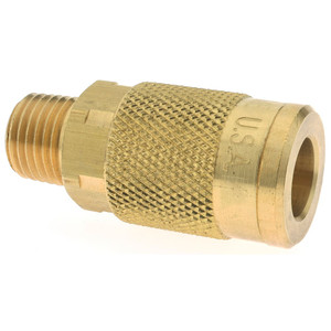 Coilhose Pneumatics 1/4 Male NPT Acme Pneumatic Hose Coupler Brass, 1/4" Body Diam A900B4M - 00342618