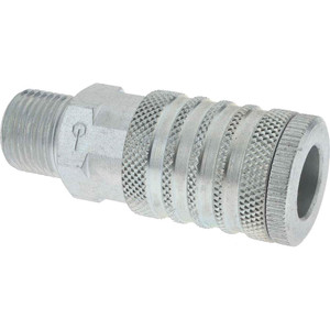 Coilhose Pneumatics 1/2 Male NPT Industrial Pneumatic Hose Coupler Plated Steel, 1/2" Body Diam 122 - 48664064