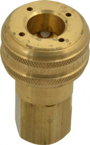 Coilhose Pneumatics 3/8 Female NPT Industrial Pneumatic Hose Coupler Brass, 3/8" Body Diam 580A - 79861654