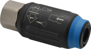 Legris 3/8 Female NPT Industrial Pneumatic Hose Safety Coupler Fiber Glass, 1/4" Body Diam 9415U06 18 - 79925129