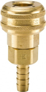 Parker Hannifin Hose Barb Industrial Pneumatic Hose Coupler Brass, 3/8" Body Diam, 3/8" Hose ID B34-5B - 31884620
