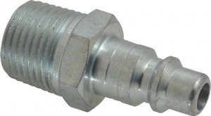 Parker Hannifin 1/2-14 Male NPT Industrial Pneumatic Hose Connector Steel, 3/8" Body Diam H2E-F - 84930239