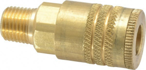 Parker Hannifin 1/4-18 Male NPT ARO Pneumatic Hose Coupler Brass, 1/4" Body Diam B52 - 84931385