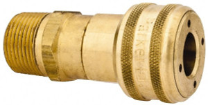 Parker Hannifin 3/4-14 Male NPT Industrial Pneumatic Hose Coupler Brass, 1/2" Body Diam B36G - 84931930