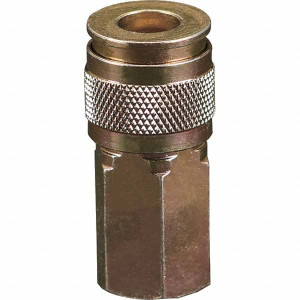 Stanley Bostitch 1/4 Female NPT Pneumatic Hose Coupler 1/4" ID, Steel Zinc Plated, Universal Interchange, 1/4" Body Diam BTFP72321 - 39052519