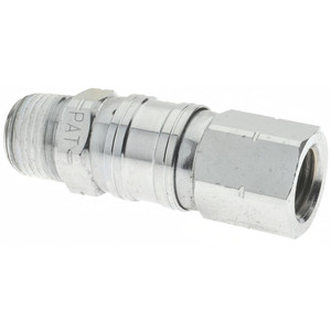 Value Collection 1/4 x 3/8 Male x Female NPT Pneumatic Hose Swivel Fitting Steel, Nickel Plated NFAN2F-N3M - 01856350