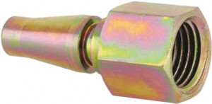 Value Collection 1/4 Female NPT Pneumatic Hose Connector Steel, 1/4" ID, Schrader Twist-Lock Interchange, 14.3mm Body Diam 2542072521JP - 09804709