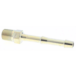 Value Collection 1/4-18 NPT Industrial Pneumatic Hose Nipple Plated Steel, 1/4" Hose ID BD-10666 - 53563714