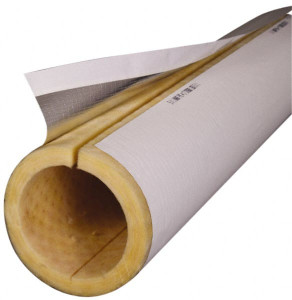 Made in USA 1" Thick x 1-1/2" Pipe x 3 ft. Long, Fiberglass Rigid Pipe Insulation 850°F 1-1/2X1 - 37031051
