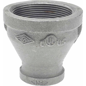 B&K Mueller Size 2 x 1", Class 150, Malleable Iron Black Pipe Reducing Coupling 150 psi, Threaded End Connection 521-385HC - 62149646
